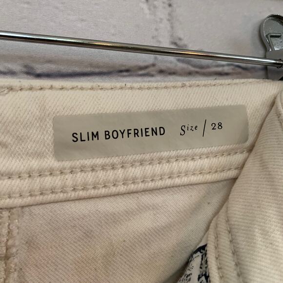 Pilcro Anthropologie Striped Denim Shorts Size 28 Slim Boyfriend Fit - Picture 8 of 9